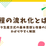 工程の流れ化とは？トヨタ生産方式の基本思想と改善の原則をわかりやすく解説